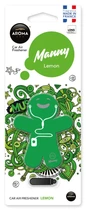 Ароматизатор Aroma Car Manny Lemon для автомобіля освіжувач повітря брелок для салону цитрусовий запах (IO-JU_22B)