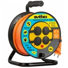 Удлинитель SVITTEX IP44 на катушке 40м с сечением провода 2х1,5 мм² и термозащитой
