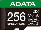 Карта пам'яті ADATA Speed Plus MicroSDXC UHS-I U3 Class 10 256GB (UD256GUI3V30A2SP-RA1)