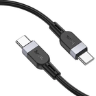 Кабель с быстрой зарядкой 60W 3м для ноутбука и техники Type-C to Type-C HOCO X109 Energy 3А Черный
