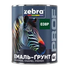Эмаль-грунт Zebra PROF 1138 038P темно-зеленая 0,8 кг