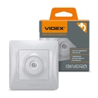 Розетка телевізійна TV VIDEX Binera VF-BNSK1TVME-SS срібний шовк