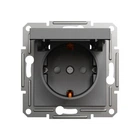 Розетка с заземлением Schneider Electric Asfora EPH3100171 с крышкой антрацит
