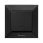 Вимикач одноклавішний Panasonic Arkedia Slim з підсвіткою чорний