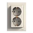 Розетка двойная с заземлением Schneider Electric Asfora EPH9900123 кремовая