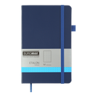 Книга записна Buromax Etalon 125*195мм 96 аркушів у крапку обкладинка штучна шкіра Синя (BM.291360-02)