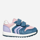 Buty sportowe dzięcięce dla dziewczynki skórzane Geox B Alben Girl B453ZA02214-C4BE8 24 Niebieskie (8058192202803)