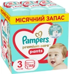Подгузники-трусики Pampers Premium Care Pants размер 3 (6-11 кг) 144 шт (8006540490891)