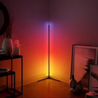 Торшер неонова лампа Lamp Led Rgb 120 см від Usb підлоговий кутовий світильник, нічник, з пульт управління (чорна)