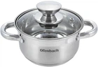 Каструля Ofenbach Casserole з нержавіючої сталі 1100мл зі скляною кришкою