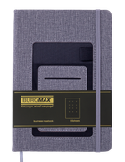 Блокнот діловий Buromax Comfort А5 96 аркушів у крапку обкладинка зі штучної шкіри сірий (BM.295309-09)