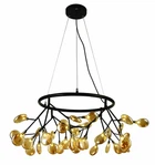 Люстра Lightled 36 ламп 90 см Чорний (918LP263-36 BK+BR)