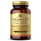 Витамин D3, Vitamin D3 , 55 mcg (2200 IU), Solgar, 100 вегетарианских капсул