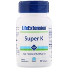 Вітамін К у двох формах К2 + К1 Life Extension Super K 90 капсул