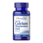Кальций магний цинк Puritan's Pride Chelated Calcium Magnesium Zinc 100 таблеток