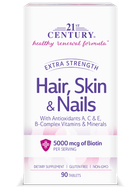 Витамины для волос кожи и ногтей 21st Century Hair Skin & Nalis 90 таблеток