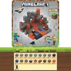 Магнітний конструктор Майнкрафт Minecraft Печера + Лава + чоловічки 143 деталей, магнітні блоки minecraft