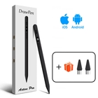 Универсальный цифровой стилус DrawPen Active Pro черный с дисплеем для iPhone, iPad и Android + 2 сменных наконечника в подарок (170725)