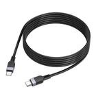 Кабель синхронізації Hoco X109 Silicone 60W/3A Type-C to Type-C 2m Black (35921_3605825)