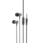 Проводные вакуумные наушники HOCO M108 Spring metal universal earphones with mic, 3.5mm, 1.2m, metal-grey