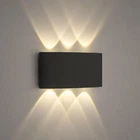 Світильник світлодіодний настінний, бра LUMINARIA LINZA SIX 6W R170 3000K BLACK 220V IP54