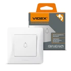Кнопка дзвінка біла VIDEX BINERA