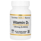 Вітамін Д3 5000 МО California Gold Nutrition Vitamin D3 для імунітету та кісток 90 рибно-желатинових капсул