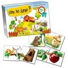 Детская игра-пазл "Кто где живет?" MKM0310, 24 пазла