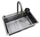 Мийка Mixxus Premium MH7246-SET-01 Nano-Black з вбудованим змішувачем (MX1696)