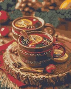 Алмазна мозаїка / вишивка 40х50 см. Натюрморт. Новорічний глінтвейн OD3414