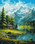 Картина за номерами Гірський краєвид 40*50 см Орігамі LW 3437