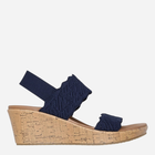 Sandały damskie na koturnie Skechers 119591-NVY 40 Niebieskie (198376970093)