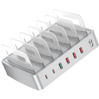 Зарядная станция с органайзером Addap MCS-H881, 72W, на 6 портов, USB, Type-C PD, QC (1244)