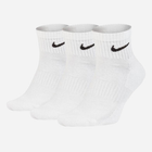 Набір жіночих шкарпеток 3 пари Nike U Nk Everyday Csh Ankl 3Pr 132 SX7667-100 34-38 (S) Білий (888407236143)