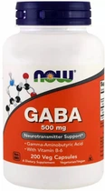 Аминокислота Now Foods GABA Гамма-Аминомасляная Кислота 500мг
