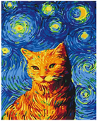 Картина по номерам Кот в звездную ночь 40x50 см Brushme BS35619