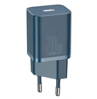 Швидкий зарядний пристрій 20W USB Type-C, компактний, захист від перегріву, синій