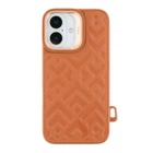 Чехол Kajsa Briquette Collection Rhombus with MagSafe для iPhone 16 Brown
