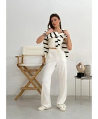 Жіночі теплі штани машинної в'язки Jolie ARTKNIT L-XL, 170-175см Молочний (ak28187)