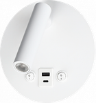 Светильник светодиодный настенный, бра CHARG 8W WHITE Luminaria акцентный 3000К 480Lm 220V IP20 145х145х80мм