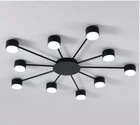 Люстра RAY SLIM 10xGX53 BLACK LUMINARIA 220V IP20 (потолочный светильник под сменные LED лампы)