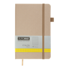 Книга записна Buromax Etalon 125*195мм 96 аркушів у клітинку обкладинка штучна шкіра Золота (BM.291160-23)