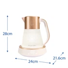 Електрочайник Russell Hobbs 27450-70 Calm, 1.7л, скло, біло-мідний