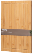 Доска кухонная с желобом Ardesto Midori, 33х22х1.5 см (бамбук)