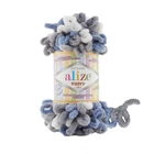 Пряжа для вязания Alize Puffy Color 6075 Серо-голубой