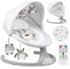 Заколисуючий центр гойдалка MoMi Kenani Light grey електронна гойдалка дитяча шезлонг для малюків від перших днів життя дитячий шезлонг гойдалка для малюків від народження шезлонг-гойдалка заколисуюча гойдалка