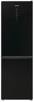 Холодильник з нижн. мороз. камерою Gorenje, 185х60х60см, 2 двері, 204(96)л, А++, NoFrost+ , LED дисплей, Зона св-ті, чорний