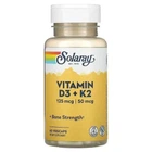 Витамин D3 + K2 Solaray Vitamin D-3 K-2 (60 капсул)