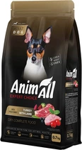 Повнораціонний сухий корм AnimAll для дорослих собак малих порід зі свіжою індичкою та ягням