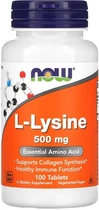 Аминокислота Now Foods Лизин 500мг капсулы